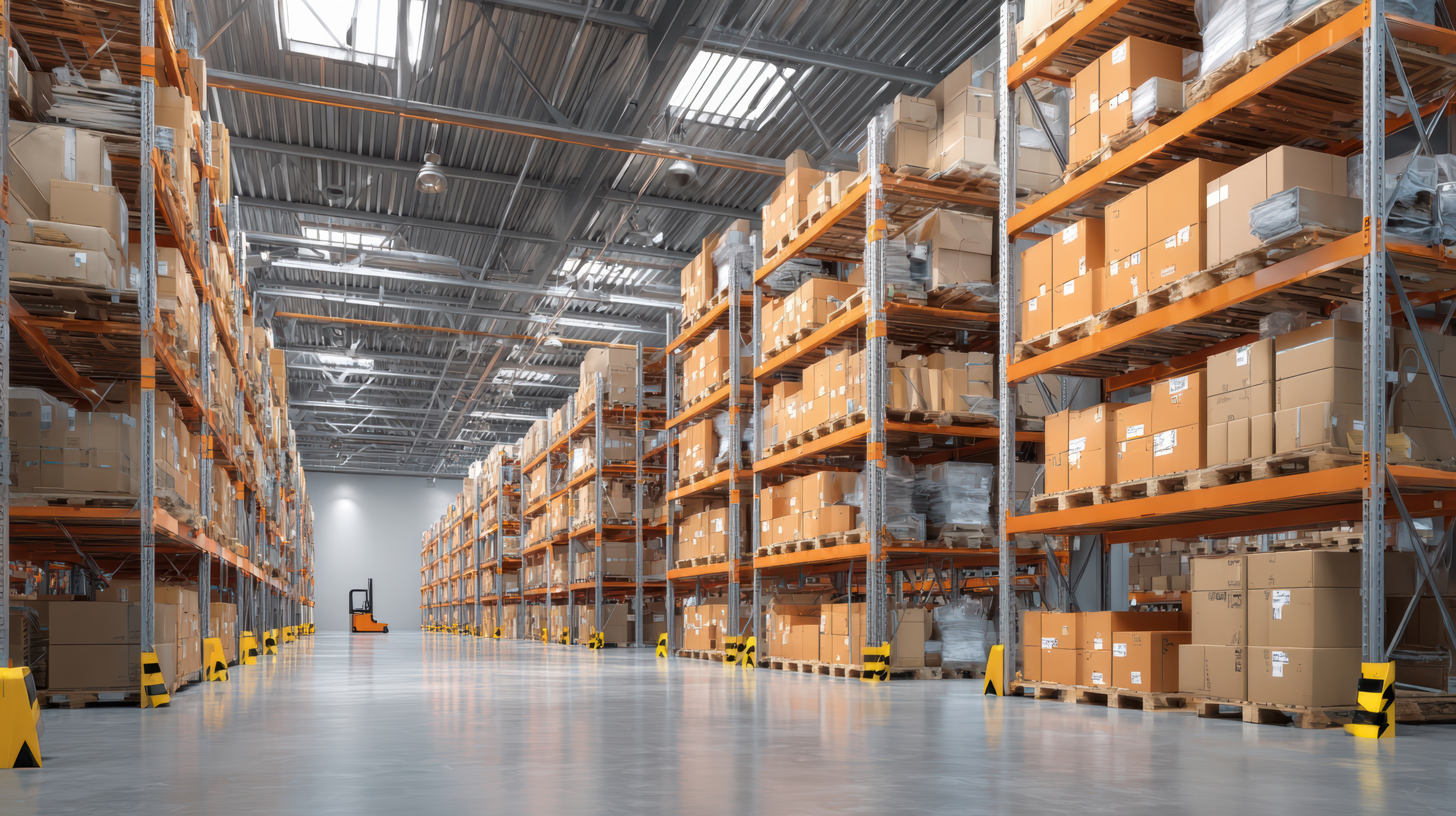 Spacious Warehouse with Forklift