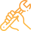 Tools icon with wrench and screwdriver crossed representing repair and maintenance services
